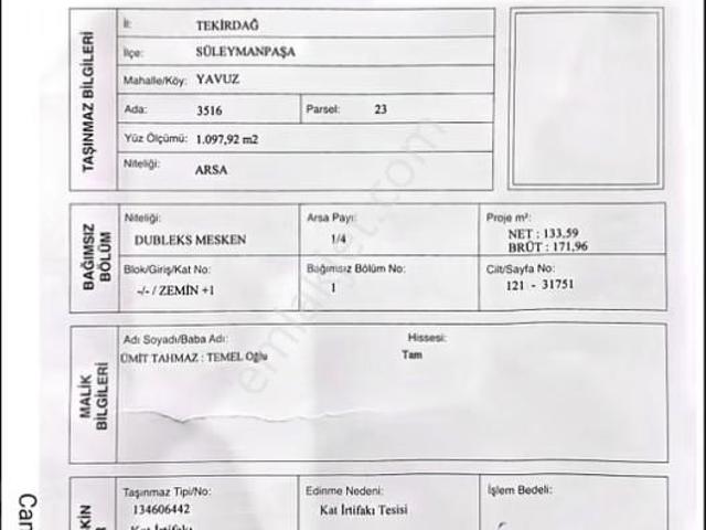 Komple Villa Sitesi Satılık Tapu Sahibi Perta Emlak Ümit Tahmaz