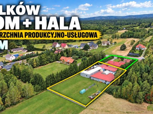 Kompleks Wilków: dom + powierzchnia usługowa 878 m²