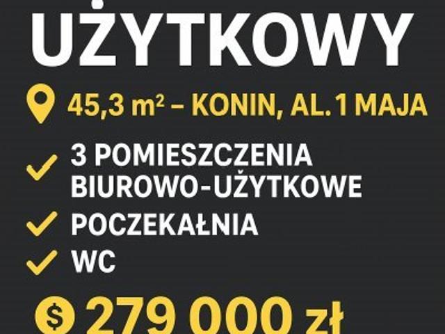 Lokal użytkowy 45,3 m² przy Alei 1 Maja w Koninie