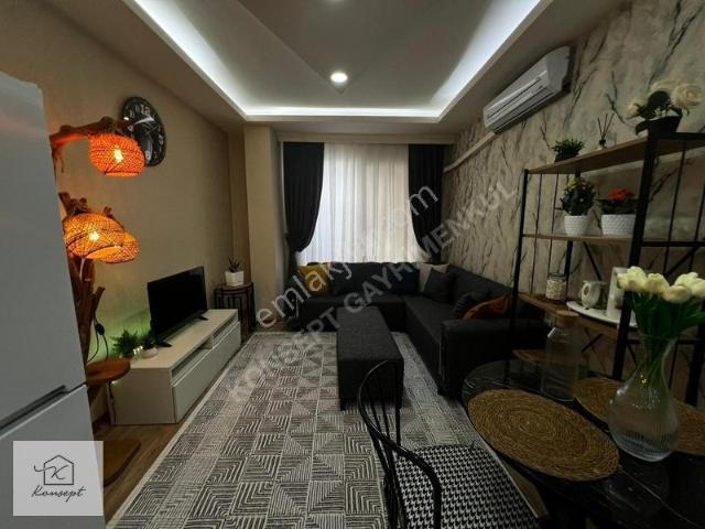 Konsept'ten Buca Merkezde Temiz Eşyalı Klimalı 1+1 Kiralık Daire