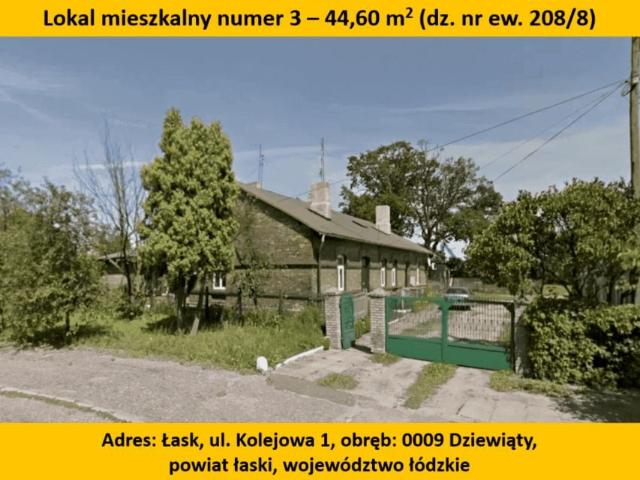 Kolejowa 44,60 m², Łask