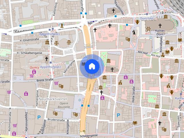 Kölner Altstadt Urbanes Wohnen möbliert mit TG Stellplatz