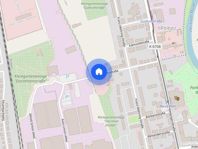 Kleine 2 Zimmer Wohnung mit Balkon und Stellplatz in Pölbitz