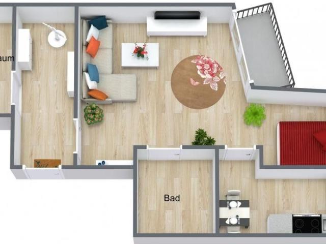Kleine Singlewohnung mit Balkon