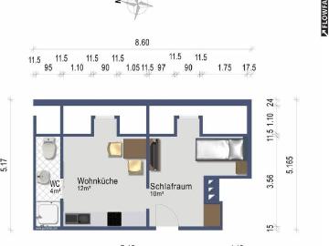 Kleine, ruhige Singlewohnung 570 EUR alles inklusive, ab sofort