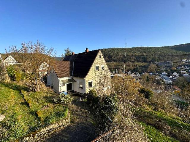 Kleines Häuschen auf großem sonnigen Hanggrundstück mit Süd ausrichtung und Fernblick