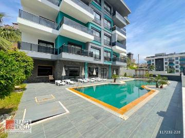 Kleopatra Plajına 500M EŞYASIZ 60m2 Havuz Cephe AİDAT DAHİL