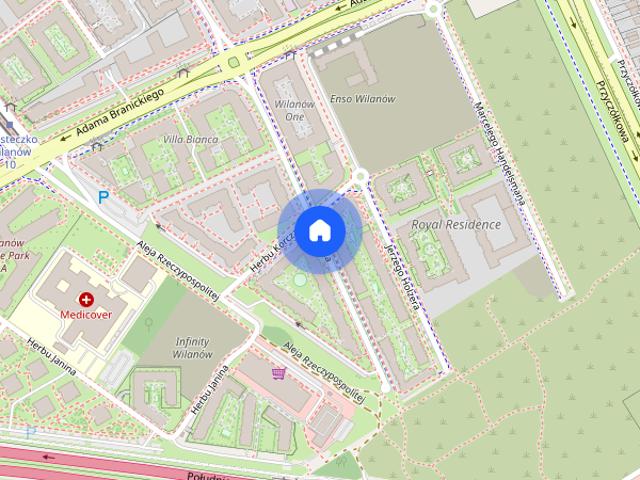 Klimatyzowany apartament z tarasem, Wilanów