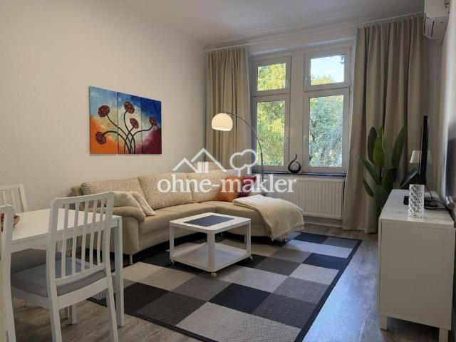 klimatisiert, löffelfertig vollständig möbliert und renoviert, 2 Zi, KDB und Balkon