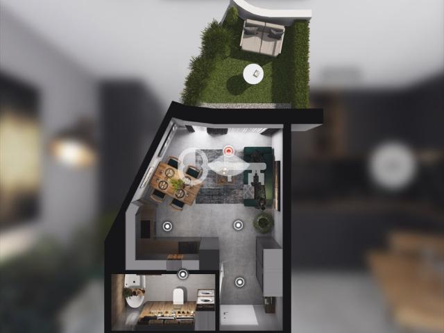 Prestiżowe 26m² apartament z tarasem nad Wisłą w Krakowie