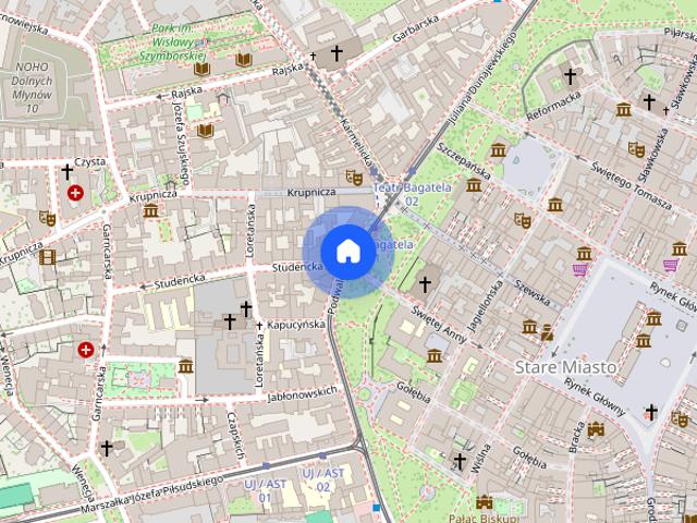 Kraków, Stare Miasto, Podwale, mieszkanie, do wynajęcia