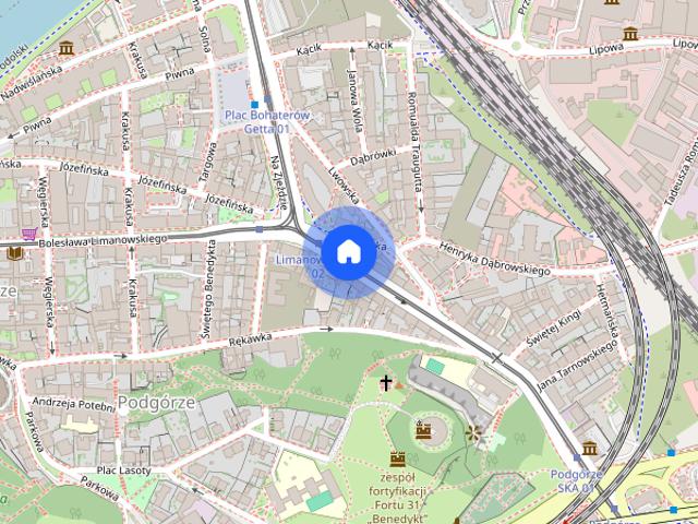 Kraków, Stare Podgórze ładne 1 pokojowe 2250 zł