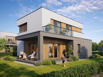 Nowoczesny dom 121 m2 w Krasnem, stan surowy otwarty