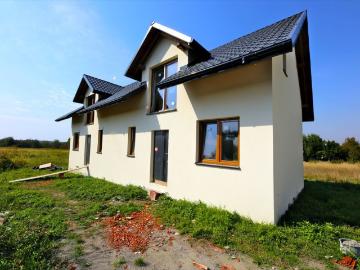 Nowoczesny dom bliźniak 90 m2 z dużą działką i możliwością wykończenia