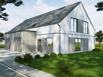 Nowoczesny bliźniak 95 m² z garażem i prywatną działką