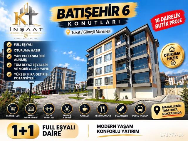 KT EMLAK BATIŞEHİR 6 FULL EŞYALI 1+1 SIFIR OTURUMA HAZIR