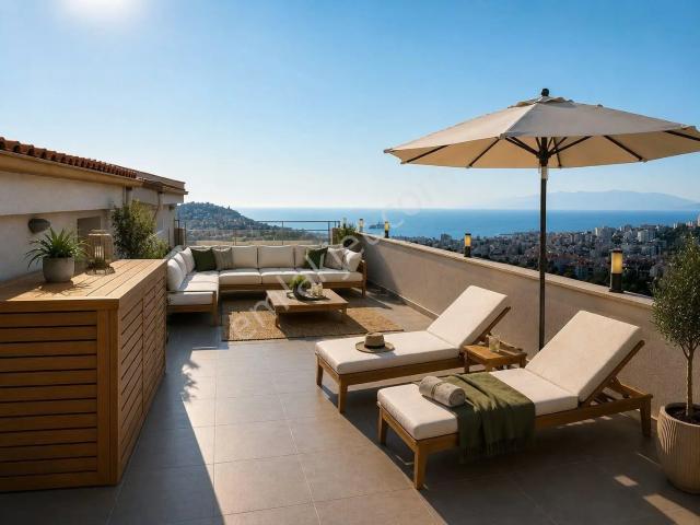 Kuşadası İkiçeşmelikte Full Deniz Manzaralı Satılık Süper 4+1
