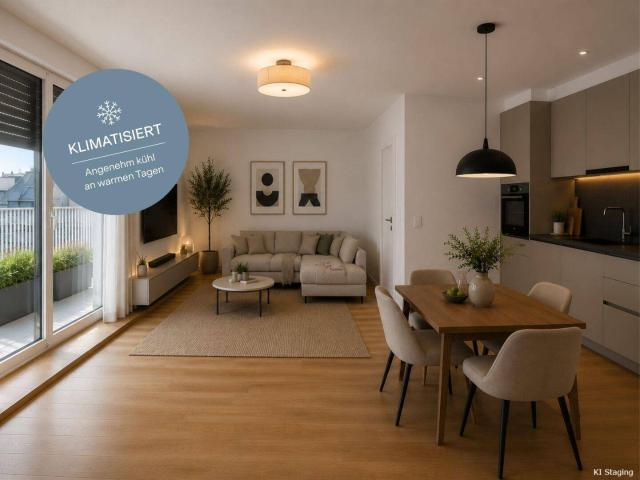 Kühles Wohngefühl garantiert | Vorsorgewohnung im 1. Dachgeschoss mit Terrasse >> klimatisierter 2 Zimmer Wohntraum mit Top Anbindung