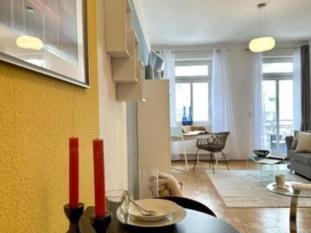 Kurzzeitwohnen im Zentrum West: TOP möbliertes Apartment im Waldstraßenviertel mit BALKON nah