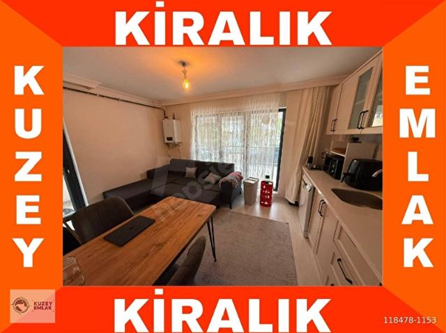 KUZEYDEN GAZİ MAHALLESİ MERKEZİNDE KİRALIK EŞYALI 1+1 DAİRE!