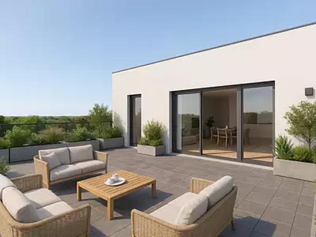 La Talaudière 42350 Achat / Vente appartement 4 pièces t4 au dernier étage terrasse