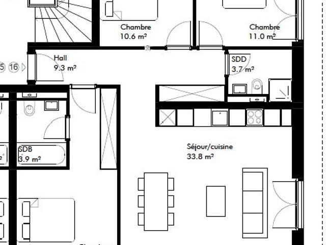La Bergerie? Letzte 4,5 Zimmer Wohnung mit 19,5 m² Balkon