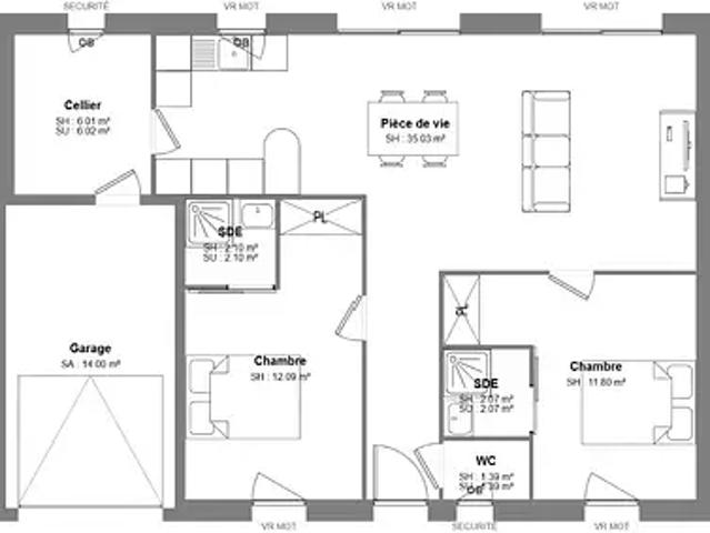 La Membrolle sur Choisille 37390 Programme neuf maison neuf à vendre 4 pièces