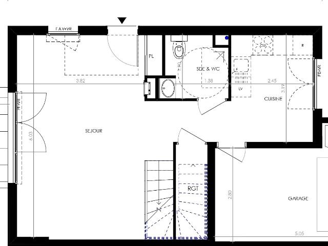 LA RICHARDAIS Maison 5 pièces 121.45m2 Ouest jardin 57.45m2 terrasse garage