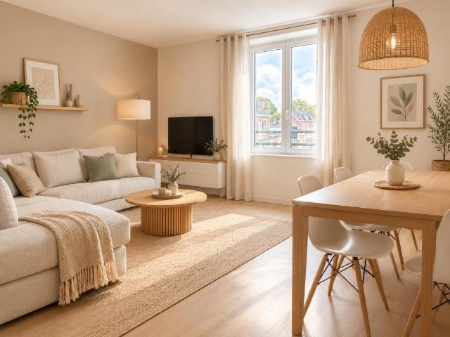 LAMBERSART – APPARTEMENT T3 DE 68 M² – GARAGE CAVE