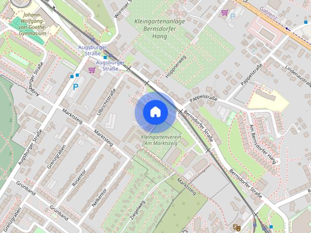 Laminat, moderne Fliesen, Südbalkon und Aufzug, Badewanne, EBK mgl Fußbodenheizung im Bad!