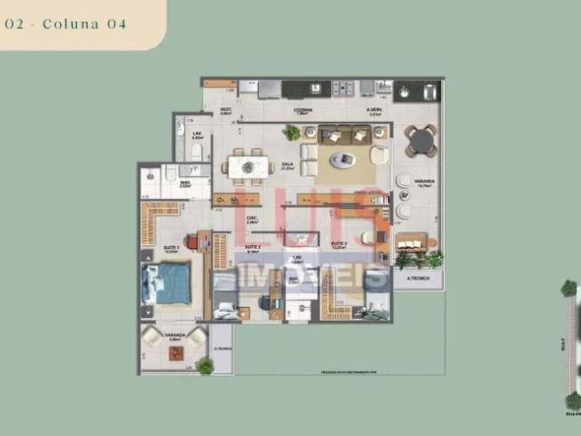 Lançamento com 4 dormitórios à venda, 149 m² por R$ 1.890.000 Camboinhas Niterói/RJ AP2245