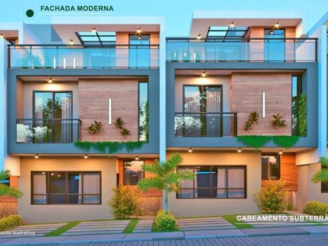 Lançamento La Terrace, Casas Triplex com 150m2, 3 Dormitórios, 1 Suíte Master, Cozinha Americana, Va