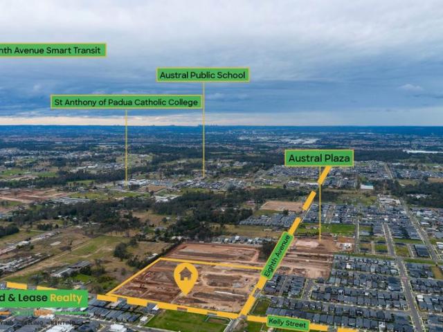 Land Only For Sale | 2 Minutes Walk to Eighth Avenue Austral Plaza | Just 20 Minutes Drive From Western Sydney International Airport