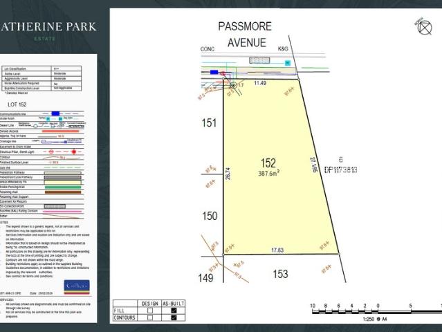 Land available in the national award winning subdivision 'Catherine Park Estate'