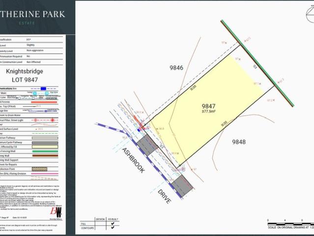 Land available in the national award winning subdivision 'Catherine Park Estate'