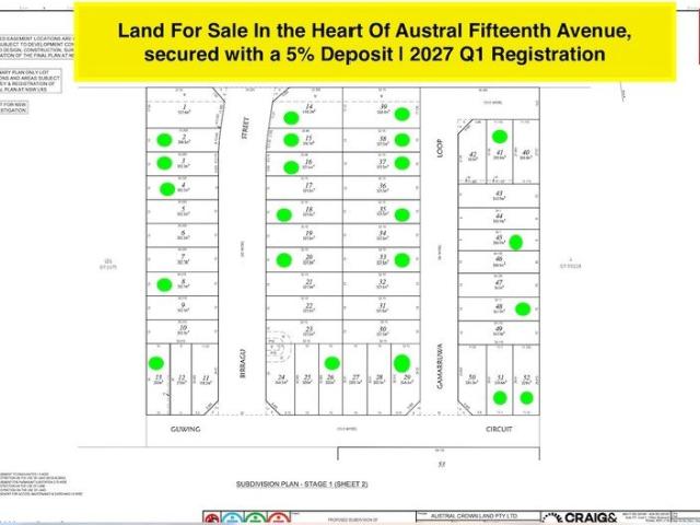 LAND FOR SALE AUSTRAL | 2027 Registration 5% Deposit