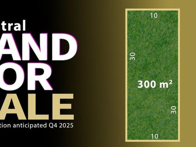 Land For Sale Anticipated registration Q4, 2025