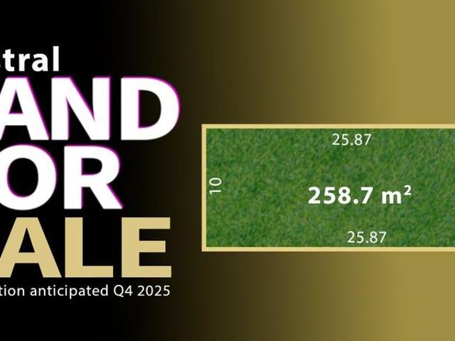 Land For Sale Anticipated registration Q4, 2025