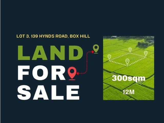 LAND FOR SALE IN BOX HILL 300sqm block with a generous 12m frontage, ready for your custom dream house