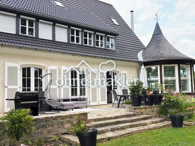 Landhaus Villa auf 5.245 m² Grundstück: Traumgarten Kamin für gehobenes Wohnen & Arbeiten
