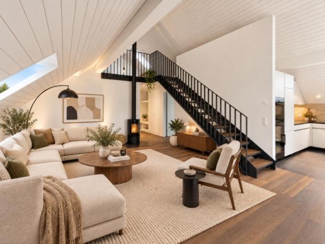 Ländlich urban – attraktive Dach Maisonette mit Weitsicht