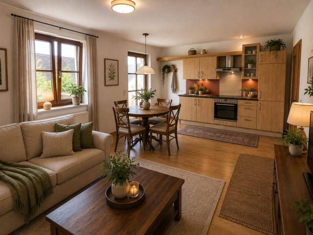 Ländlich gelegene 3 Zimmer Wohnung mit Balkone