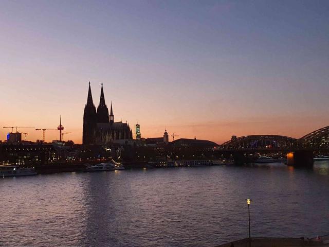 Landmark Building Top interior design fully furnished directly on the river Rhine and view to the Cologne Cathedral, Koln Amsterdam Apartments for Rent