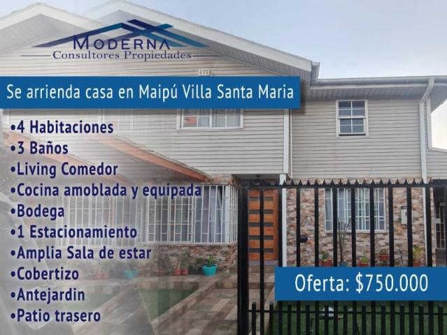 LAFQUEN 100, COMUNA DE MAIPÚ, VILLA SAMTA MARÍA