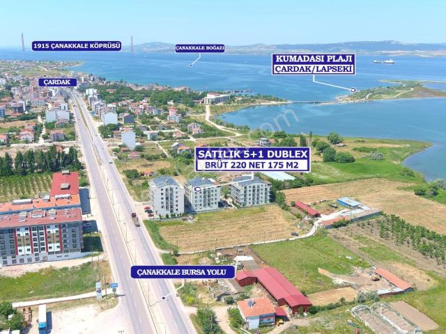 Lapseki Çardak'ta Boğaz Manzaralı 220 M2 Satılık Dubleks Daire