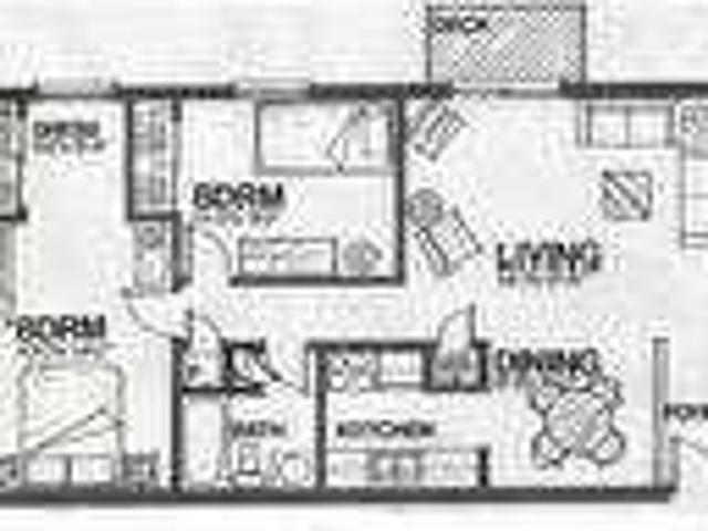 Large Two Bedroom Private Balcony with Wooded