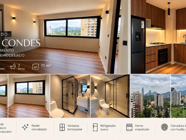 Las Condes | Departamento 100% Remodelado | 3d 2b