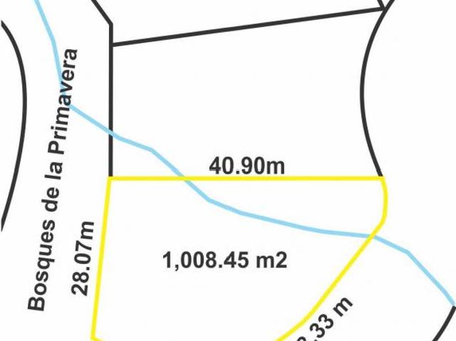LAS CAÑADAS TERRENO EN VENTA EN ESQUINA EN ZONA BOSCOSA