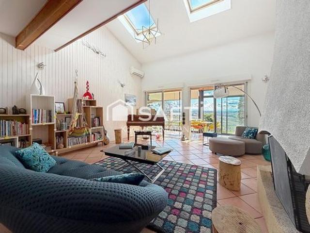 Lauzerville Villa contemporaine T8 322m² avec revenu locatif Vue Pyrénées Piscine