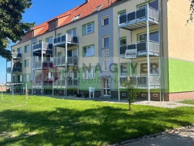 LAUSSIG OT PRESSEL * 4 ZIMMER WOHNUNG im ERDGESCHOSS mit TAGESLICHTBAD * SONNIGEM BALKON * kostenfreien PARKPLATZ